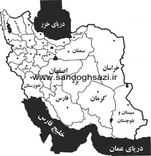دانلود عکس نقشه ایران سیاه و سفید